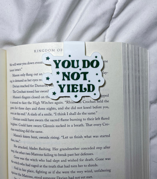 You Do Not Yield Magnetic Bookmark