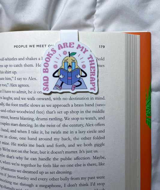 Sad Books Are My Therapy Magnetic Bookmark